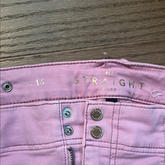 White House Black Market Pink Cropped or straight cargo style Pants - Picture 5 of 11